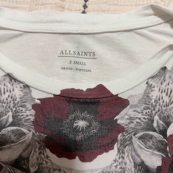 All Saints Floraz T'shirt  Tank Style XS - Picture 3 of 10